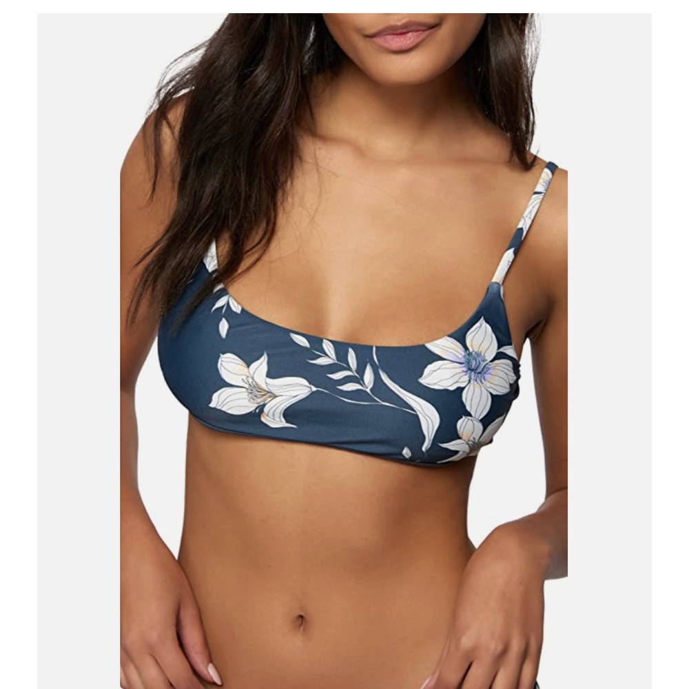 O'Neill L13618 Womens Black Saltwater Albany Surfside Bikini Top Size Large